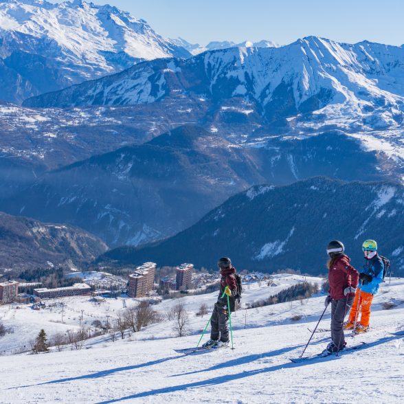 Initiation draisienne sur neige - Le Corbier - Maurienne - Savoie - Alpes